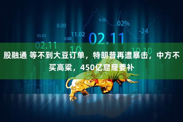 股融通 等不到大豆订单，特朗普再遭暴击，中方不买高粱，450亿窟窿要补